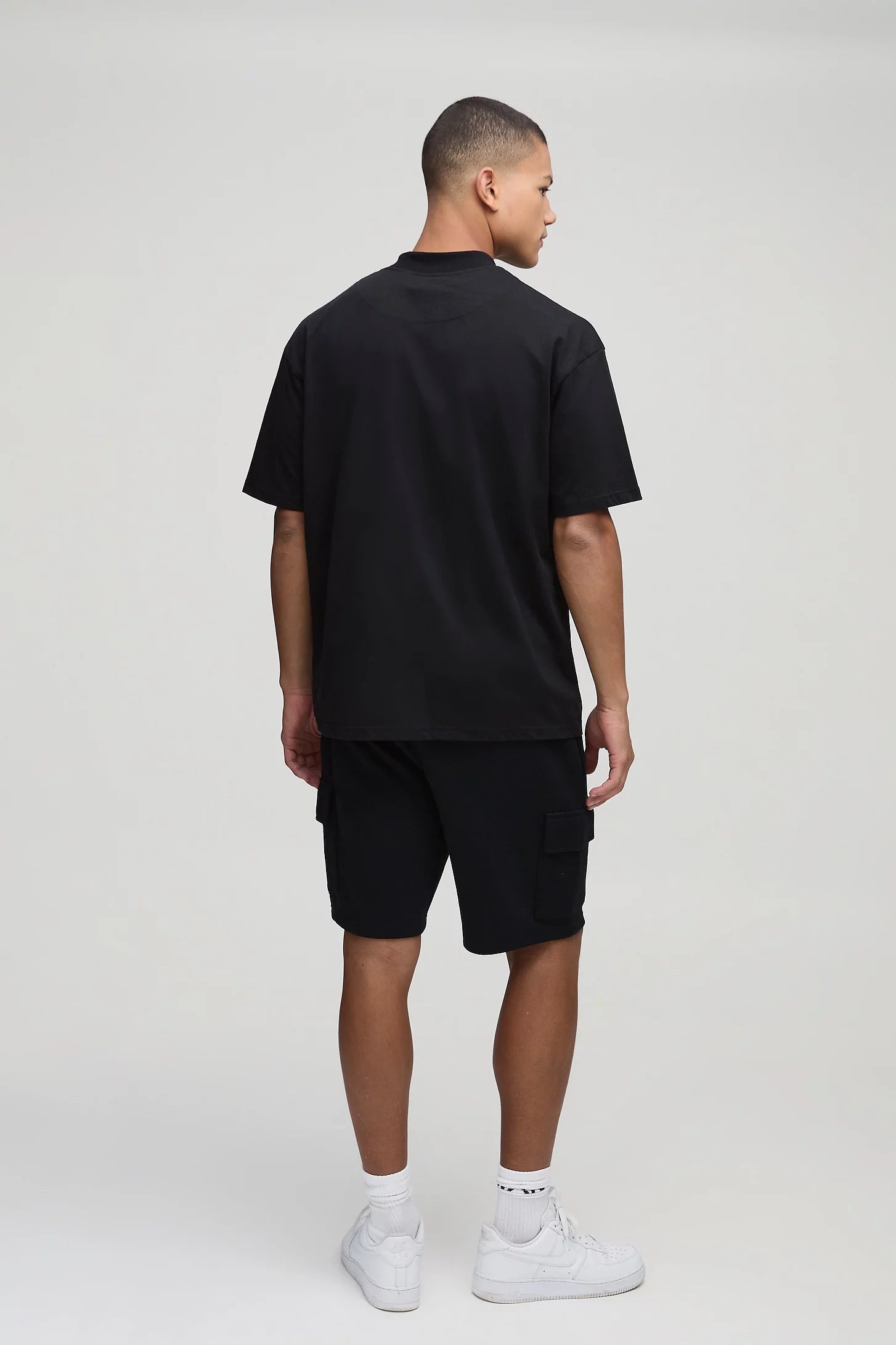 2 Pack Oversized Heavyweight T-shirts black and white
