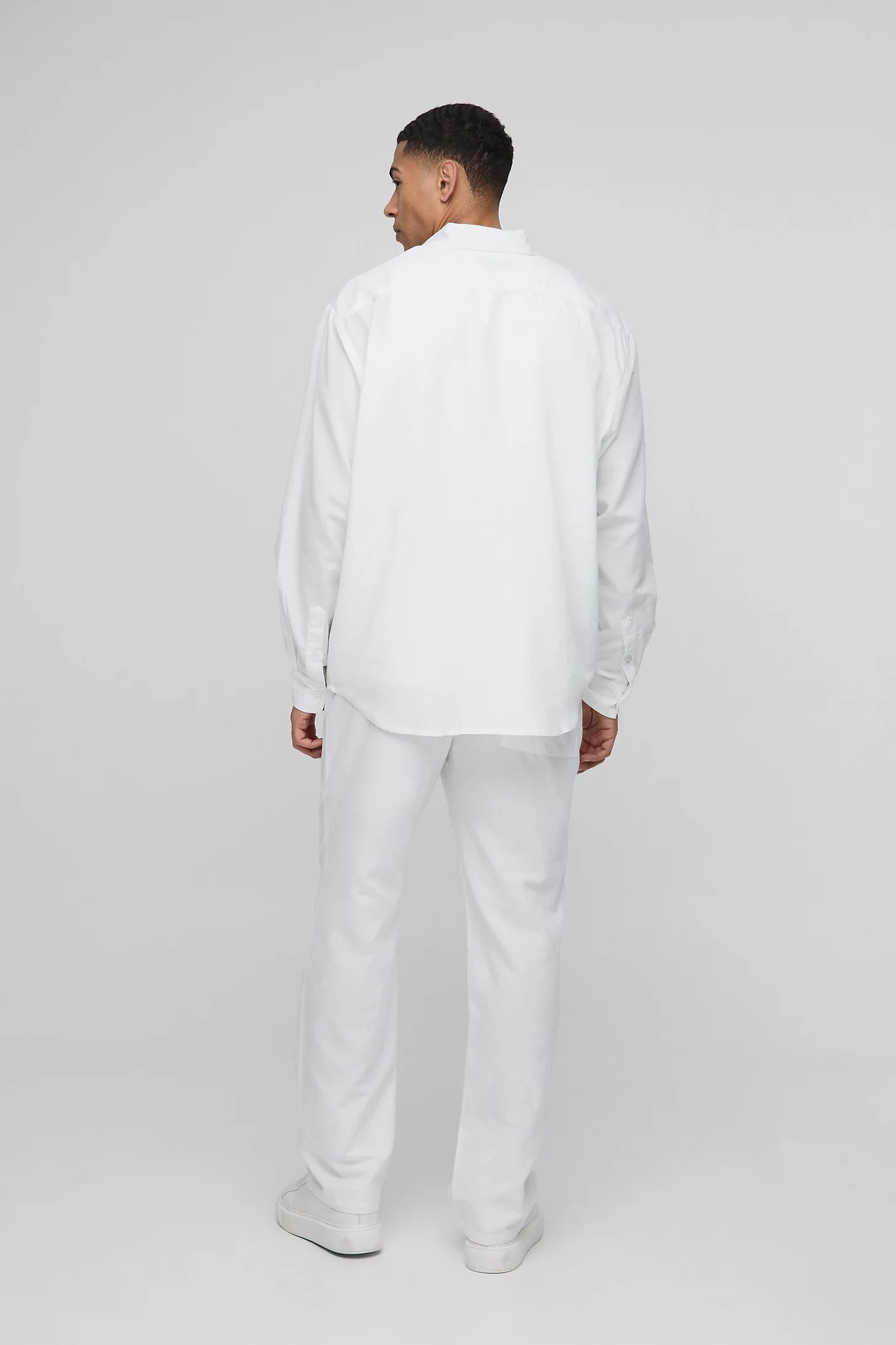 Super Oversized Linen Shirt & Relaxed Trouser Set