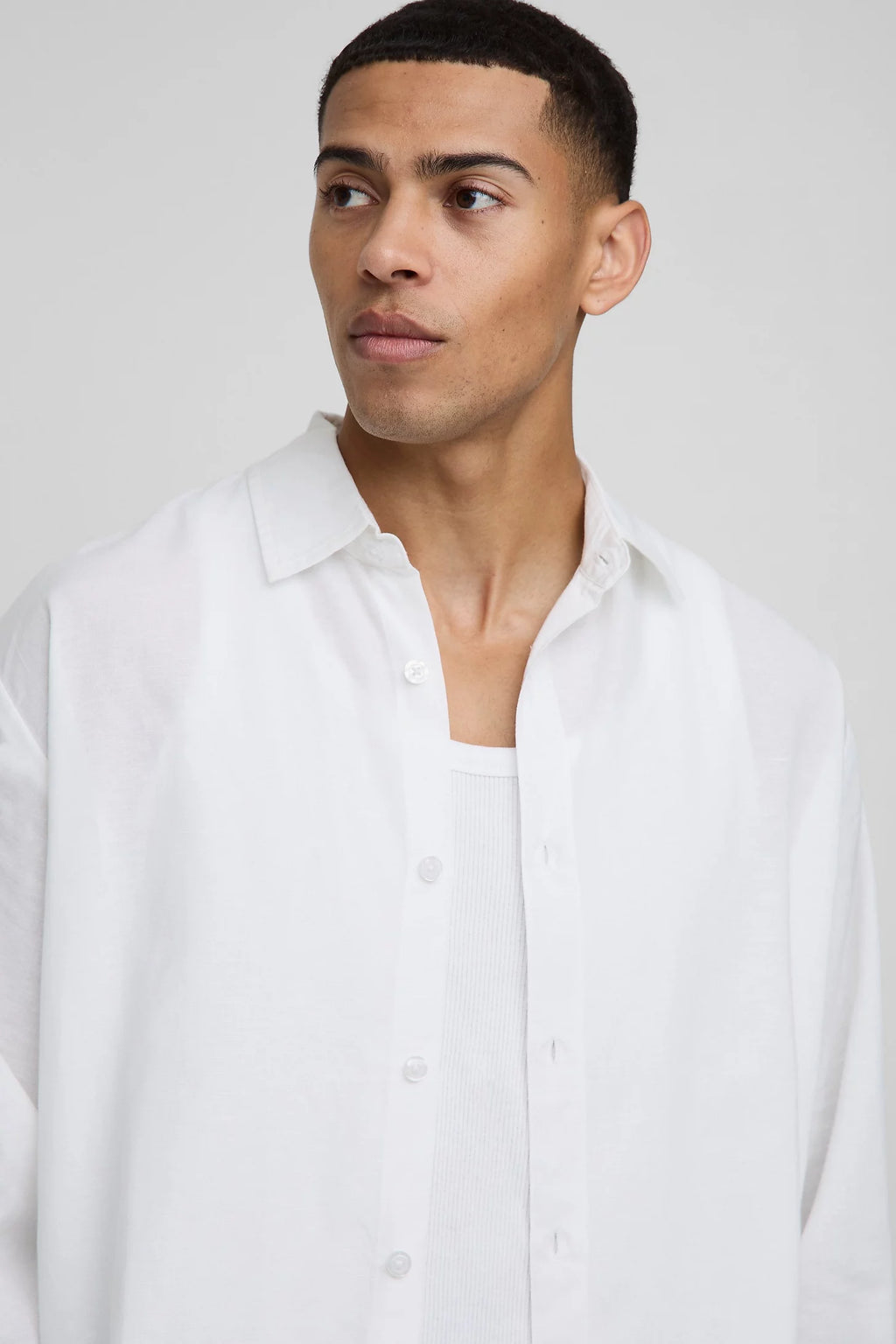 Super Oversized Linen Shirt & Relaxed Trouser Set