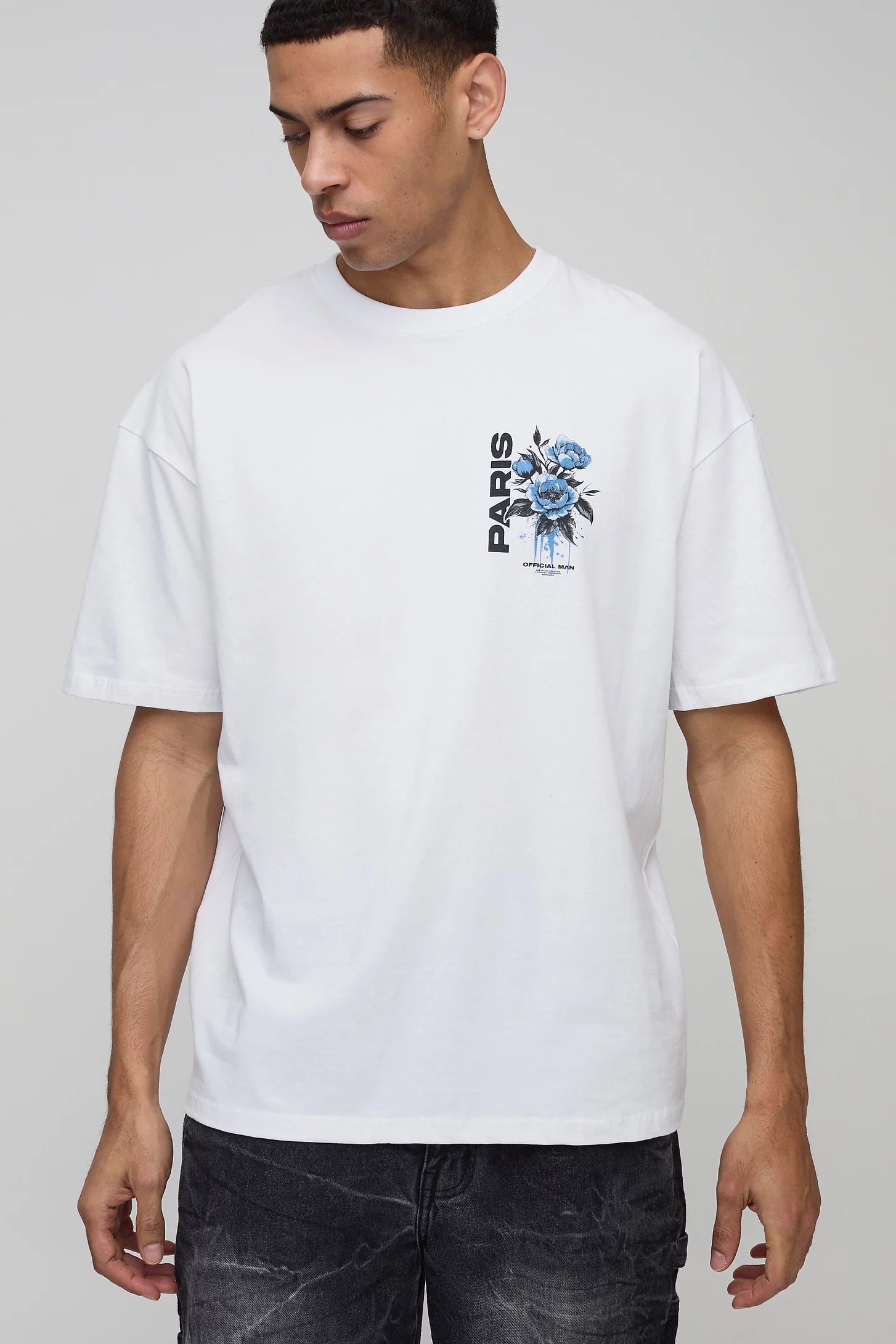 Oversized Paris Floral T-Shirt